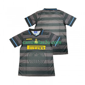 Camisolas de futebol Inter de Milão Retro Equipamento 3ª 1997 1998 Manga Curta